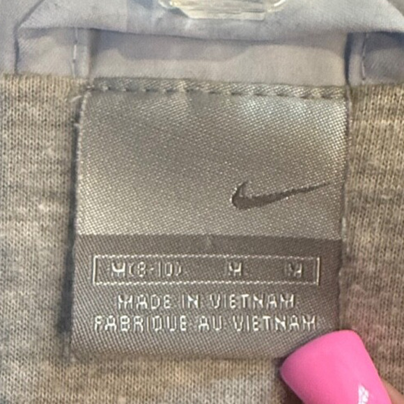 Vintage Nike Windbreaker Jacket Womens Medium Pale Blue Track Spring Running - Picture 3 of 9